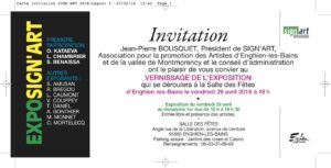 Carte invitation enghien SIGN'ART 2016